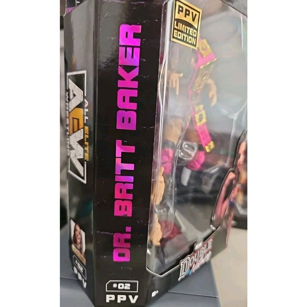 AEW Dr. Britt Baker Action Figure Limited Edition With Championship Belt - Picture 5 of 7